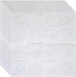 NEXTLY 30 x 3D NEXTLY öntapadós tapéta készlet, falra vagy mennyezetre, vízálló, állítható, erős ragasztó, könnyen felszerelhető, lefedettség 14, 7 nm, 70x70 cm, modern design, fehér, kód 15 (s30tpt15mare)