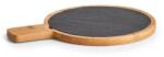 Zeller vágódeszka és tálalótányér, bambusz / kő, 29, 5x22x1, 5 cm, barna / fekete (ZE-24509)