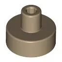LEGO® 20482c69 - LEGO sötét krémszínű kerek csempe, 1 x 1 méretű, pin csatlakozóval (20482c69)