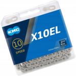 KMC Kerékpár lánc 10db Kmc X10EL Sil Ezüst 114 cellás doboz Gombos BX10ELN114 (BX10ELN16)