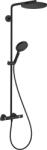 Hansgrohe Raindance S Showerpipe Ecosmart+ 240 PowderRain termosztátos zuhanyrendszer, matt fekete 28825670 (28825670)