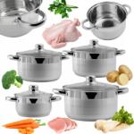 Koko Fame Szett 4 Db Acél Edény 8 Részes Inox Indukciós Szett (KO-1198)