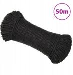 VidaXL Munkakötél, fekete, 8 mm, 50 m, polipropilén (8720287132134)