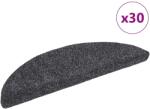 vidaXL 30 db sötétszürke öntapadó lépcsőszőnyeg 56 x 17 x 3 cm (3365680)