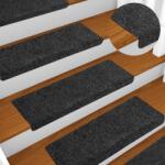 vidaXL 5 db szürke tűlyukasztott lépcsőszőnyeg 65x21x4 cm (149724)