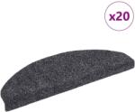 vidaXL 20 db sötétszürke öntapadó lépcsőszőnyeg 65x21x4 cm (3365644)