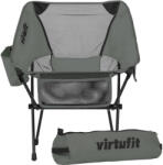 VIRTUFIT Kompakt kemping fotel - strandfotel hordtáskával - szürke szürke