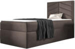 Miló Bútor St7 boxspring ágy, sötétbarna, jobbos (80 cm) - smartbutor