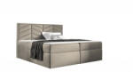 Miló Bútor St6 boxspring ágy, világosbézs (180 cm) - smartbutor