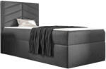 Miló Bútor St7 boxspring ágy, sötétszürke, balos (100 cm) - smartbutor