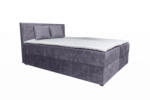 Miló Bútor Atos boxspring ágy, sötétszürke (180 cm) - smartbutor