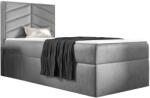 Miló Bútor St7 boxspring ágy, világosszürke, balos (90 cm) - smartbutor