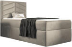 Miló Bútor St7 boxspring ágy, világosbézs, balos (90 cm) - smartbutor