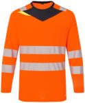 Portwest DX416 DX4 Hi-Vis hosszú ujjú póló L/S Narancs/Fekete - 4XL (PW-DX416OBR4XL) - hardtools