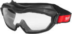 Milwaukee széles profilú szellőző kosárszemüveg, víztiszta (4932493435) - hardtools