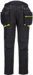 Portwest DX450 DX4 lecsatolható holster zsebes softshell nadrág Fekete - 38 (PW-DX450BKR38) - hardtools