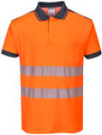 Portwest T180 PW3 Hi-Vis pólóing S/S Narancs/Navy - XL (PW-T180ONRXL) - hardtools