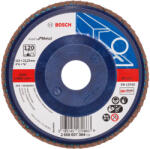 Bosch X551 legyezőtárcsa fémhez, egyenes, műanyag alátéttányér, Zirkon 115mm, G120 (2608607364)