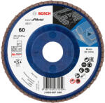 Bosch X551 legyezőtárcsa fémhez, egyenes, műanyag alátéttányér, Zirkon 125mm, G60 (2608607366)