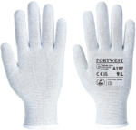 Portwest A197 Bevonat nélküli ESD kesztyű Szürke - S (PW-A197GRRS)