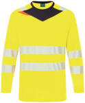 Portwest DX416 DX4 Hi-Vis hosszú ujjú póló L/S Sárga/Fekete - M (PW-DX416YBRM) - hardtools