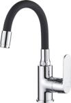 Kuchinox Dima, mosdócsap flexibilis kifolyóval h-280, fekete-króm, LAV-BQD_021B (LAV-BQD_021B)