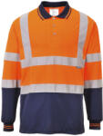 Portwest S279 Kéttónusú hosszú ujjú pólóing Narancs/Navy - M (PW-S279ONRM) - hardtools