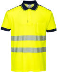 Portwest T180 PW3 Hi-Vis pólóing S/S Sárga/Navy - L (PW-T180YNRL) - hardtools