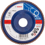 Bosch X551 legyezőtárcsa fémhez, egyenes, műanyag alátéttányér, Zirkon 115mm, G80 (2608607363)