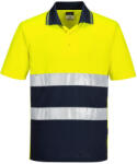 Portwest S175 Hi-Vis Kéttónusú könnyű póló S/S Sárga/Navy - S (PW-S175YNRS) - hardtools