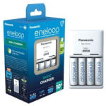 Panasonic eneloop K-KJ51MCD04E EKO BQ-CC51E elem töltő+BK4MCDE 4db 800mAh AAA tölthető mikro elem (eneloop-KKJ51MCD04E-EKO)