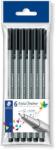 STAEDTLER Triplus tűfilc készlet, 0, 3 mm, fekete (TS3349PB6)