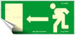  Információs matrica, 25x11, 5 cm, fluoreszkáló, utánvilágítós, Menekülési irány balra (310 - 30) - molnarpapir