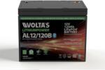 Volta's Voltas 12.8V 120Ah LiFePO4 lítium-vasfoszfát akkumulátor 260*170*210 bluetooth