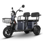 Voltarom Triciclu electric Voltarom APM5, 60V, 20 AH, 1000W, fara permis, 25km h, Gri, autonomie pana la 40km (TET-0026)