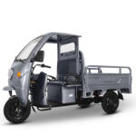 Voltarom Hercules, motor 3900W, 72V, 60 AH, viteza maxima 25 km pe ora, pana la 70km autonomie, Fara Permis, Triciclu Electric VT5, Tuk Tuk, Cu cabina, Gri (TET-0048)