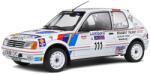 Solido Peugeot 205 GTI Lombard Rac Rally #111 C. McRae fehér/kék 1988 modell autó 1: 18 (S1801715)