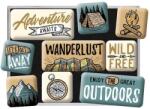 Nostalgic Art Outdoor Adventure "Wanderlust" mágnes-szett 9 x 7 cm (83119)