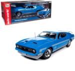 auto world 1972 Ford Mustang Mach 1 Grabber kék modellautó 1: 18 (Item#AMM1314/06)