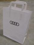 Audi logós papír dísztasak fehér 35x26x12 cm