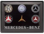 Nostalgic Art Mercedes-Benz dombornyomott fémplakát 30 x 40 cm "Emblémák