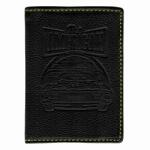 RH Portugal The American Motorworks black&yellow bőr jogosítvány és forgalmi en. tartó