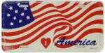 HANGTIME I Love America dombornyomott fémtábla/rendszámtábla 30, 4 x 15, 1 cm (864)