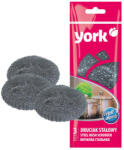 YORK Set de 3 Bureți de Sârmă din Oțel Inoxidabil pentru Curățare Intensivă - YORK (yrx_003010)