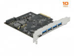 Delock PCI Express x4 Kártya - 1 x USB Type-C + 4 x A-típusú USB - SuperSpeed USB 10 Gbps (DL-89026)