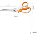 Fiskars Olló, cikkcakk, 24, 2 cm, FISKARS "SoftGrip", fehér/narancssárga (1070024) - alter