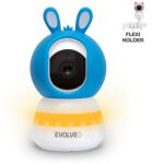 EVOLVEO Monitor pentru copii EVOLVEO Baby Monitor LUX - Smart 360°, Monitor video inteligent pentru copii cu Night Vision, Miscare, plans, temperatura, umiditate, albastru (CAM-LUX-B) Aparat supraveghere bebelus