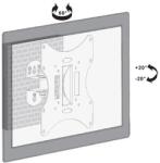 Maclean MC-501A Universal Wall TV Bracket 23-42" uo to 30kg vesa 200x200 Black (MC-501B)