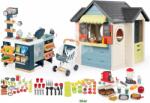 Smoby Set căsuță cu restaurant și supermarket Maxi Market Chef House Life Smoby extensibilă cu frigider și alimente (SM810407-3) Casuta pentru copii