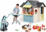 Smoby Set căsuță cu restaurant și magazin cu hamburgheri Chef House Life Smoby extensibilă cu cărucior de curățenie cu masă de călcat și aparat de vafe (SM810407-4) Casuta pentru copii